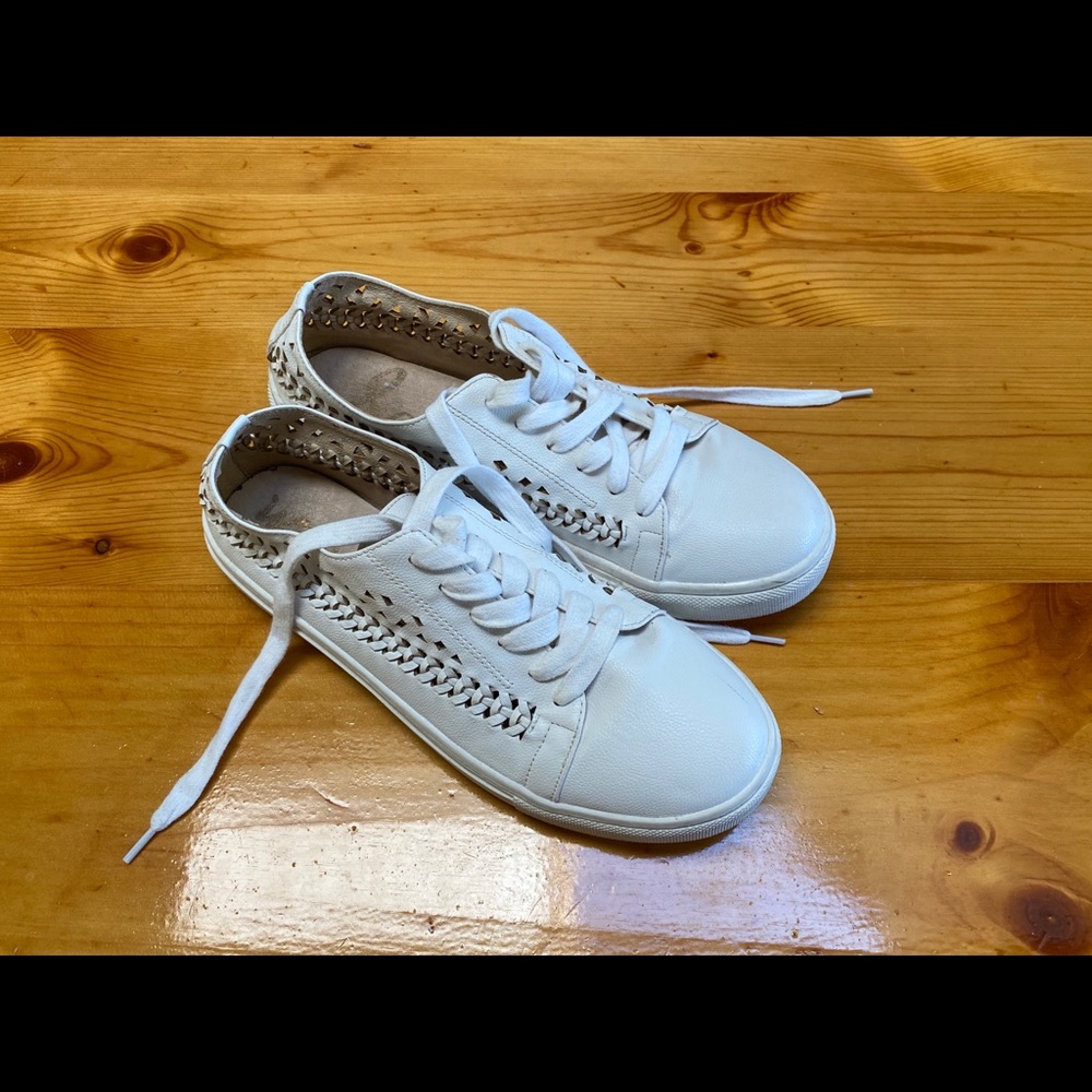 Sam Edelman White Leather Sneakers